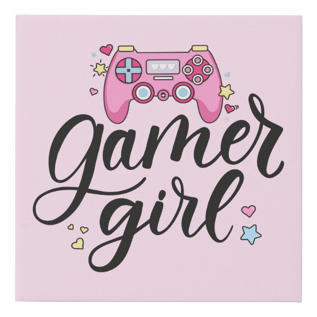 Gamer Girl Faux Canvas Print (Front)