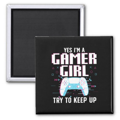 Gamer Girl For Women Girls Kids Gaming Video Game  Magnet