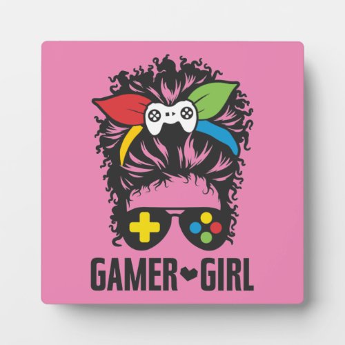 Gamer Girl _ Funny Video Gamer Gaming Humor Joke Plaque