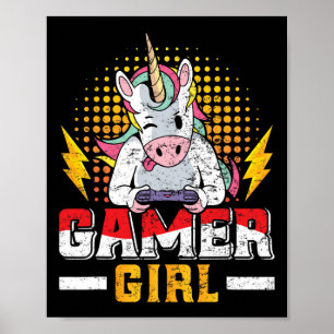 Gamer Girl Gambling Women Gaming Girls Video Game  Poster