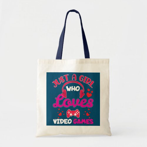 Gamer girl gamer girl heart retro video games tote bag