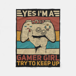 Gamer Girl Gaming Apparel Video Game Girls Outfit Fleece Blanket