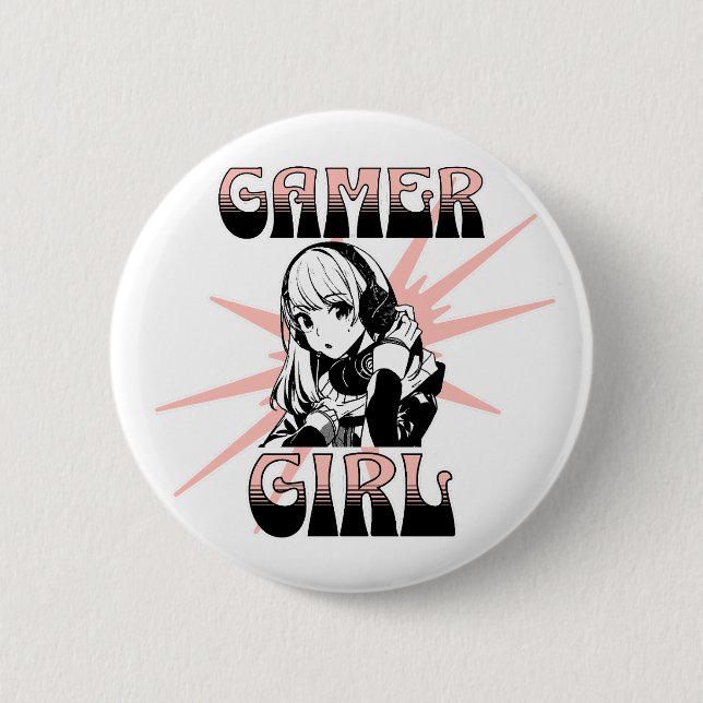 Gamer Girl | Gaming Button (Front)