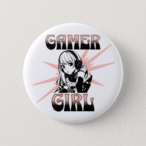Gamer Girl  Gaming Button