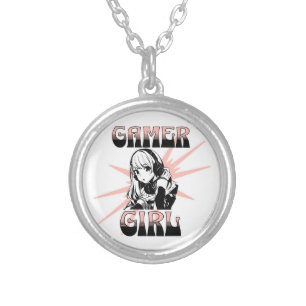 Gamer Girl Gaming Silver Plated Necklace
