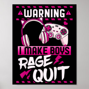Gamer Girl Gaming Video Games Streaming Streamer Poster