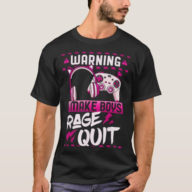 Gamer Girl Gaming Video Games Streaming Streamer  T-Shirt (Front)