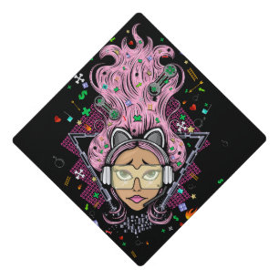 Gamer Girl Graduation Cap Topper