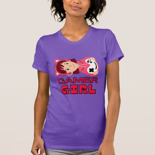 Gamer Girl Inspirational with Gaming Illustration T_Shirt
