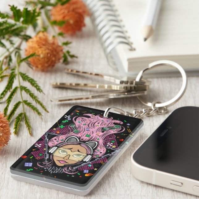 Gamer Girl Keychain (Front Right)