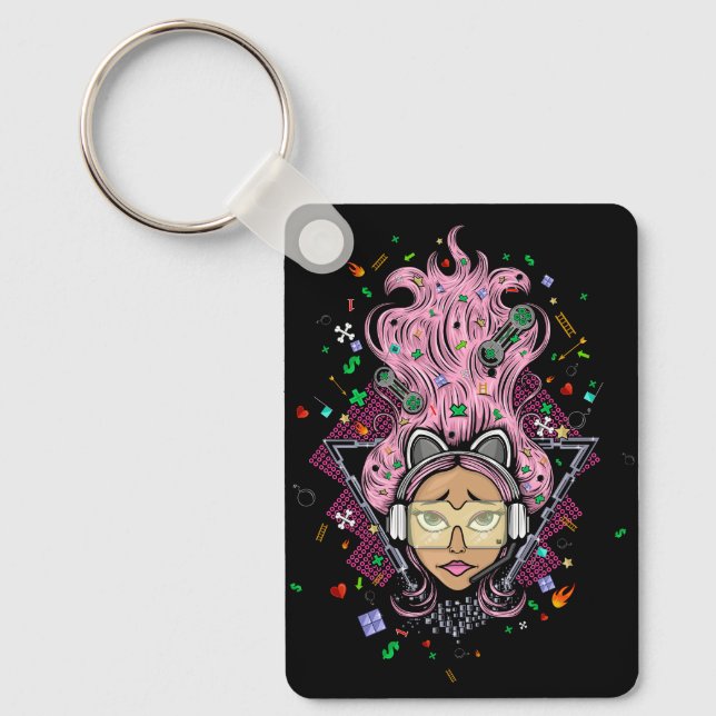 Gamer Girl Keychain (Front)