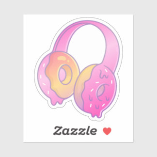 Gamer Girl Pastel Donut Headset Sticker