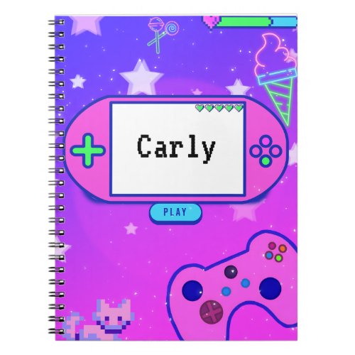 Gamer Girl Personalized Notebook