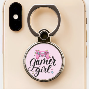 Gamer Girl Phone Ring Stand