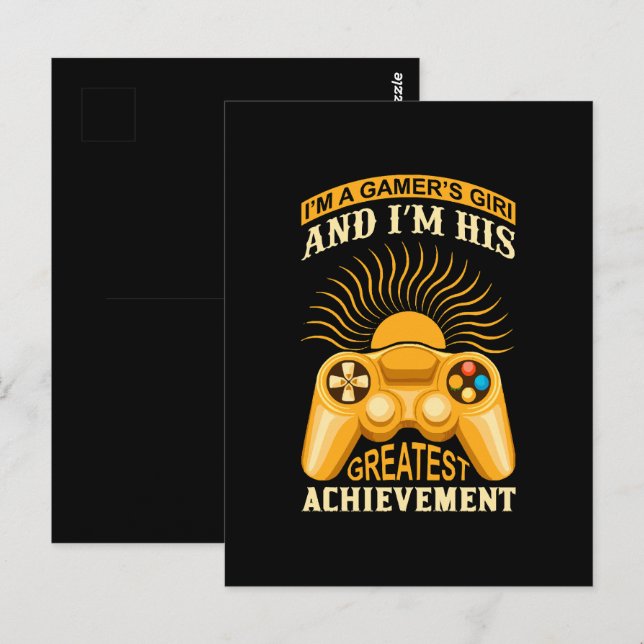 Gamer girl postcard (Front/Back)
