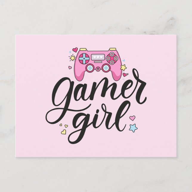 Gamer Girl Postcard (Front)