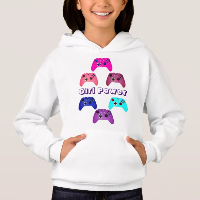 Gamer Girl Power Colorful Hoodie (Front)