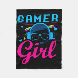 Gamer Girl Shirt Video Game Gifts For Women Gaming Fleece Blanket