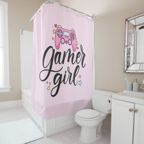 Gamer Girl Shower Curtain