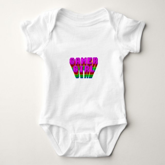 Gamer Girl Text Baby Bodysuit (Front)