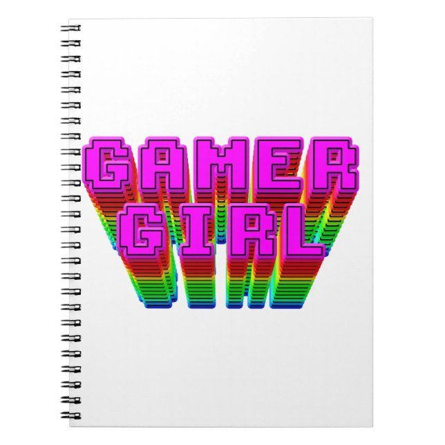 Gamer Girl Text Notebook (Front)