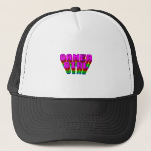 Gamer Girl Text Trucker Hat