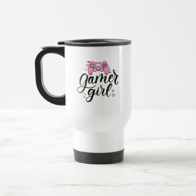 Gamer Girl Travel Mug (Left)