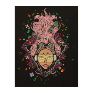Gamer Girl Wood Wall Art