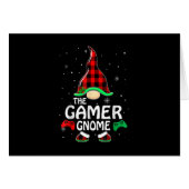 Gamer Gnome Buffalo Plaid Matching Family Christma (Front Horizontal)