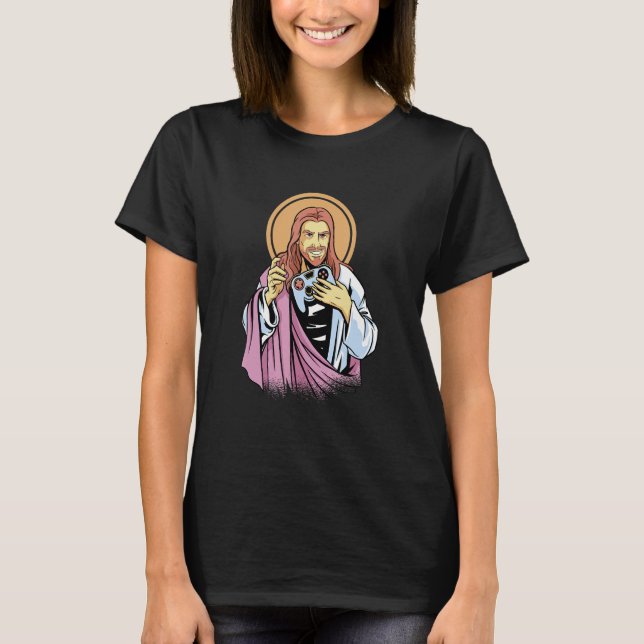Gamer God  Gaming Apparel   for Teen Boys Girls &  T-Shirt (Front)