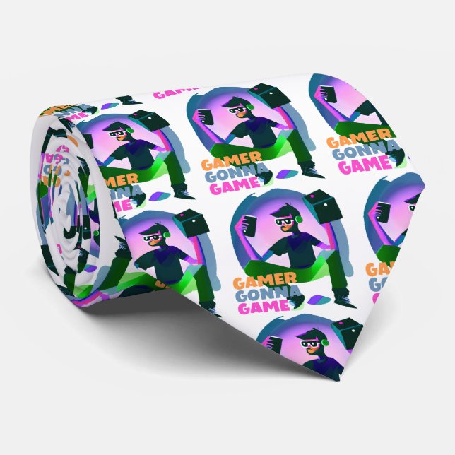 GAMER GONNA GAME NECK TIE (Rolled)