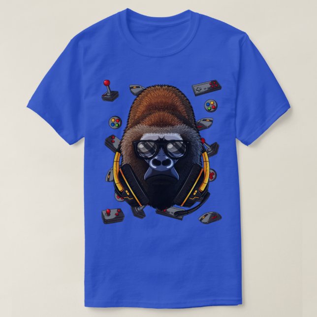 Gamer Gorilla Gaming Animal Video Game Player Boys T-Shirt (Design Front)