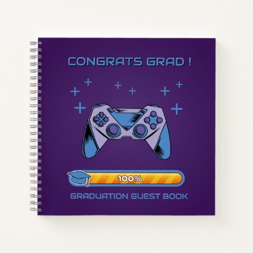 Gamer Graduation Guest Book Notebook with Photo