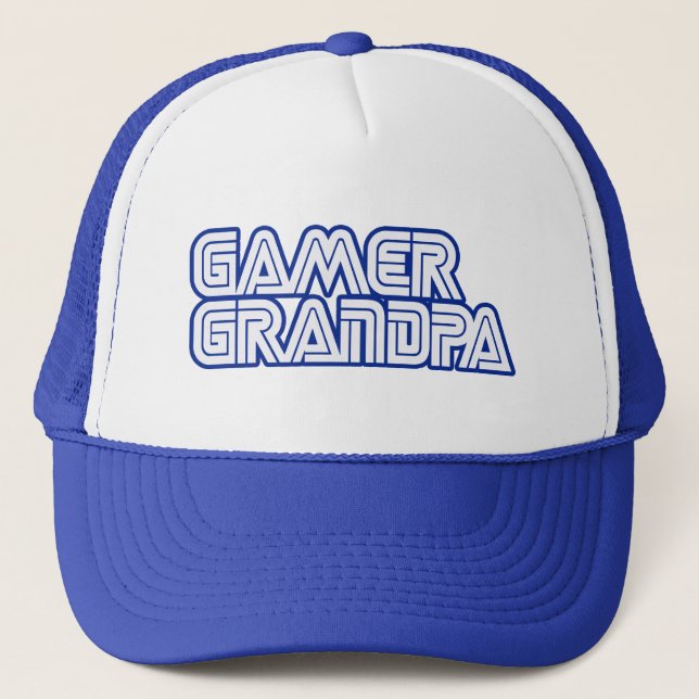 Gamer Grandpa Trucker Hat (Front)