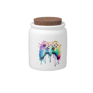 Gamer Graphic Video Game - Colorful Video Game Lov Candy Jar