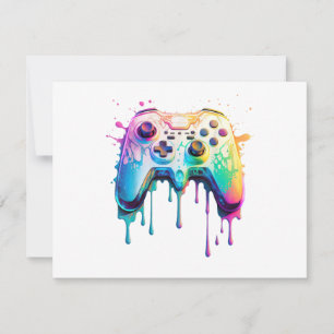 Gamer Graphic Video Game - Colorful Video Game Lov Holiday Card