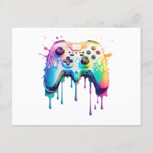 Gamer Graphic Video Game - Colorful Video Game Lov Holiday Postcard