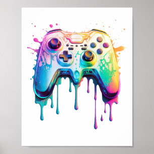Gamer Graphic Video Game - Colorful Video Game Lov Poster