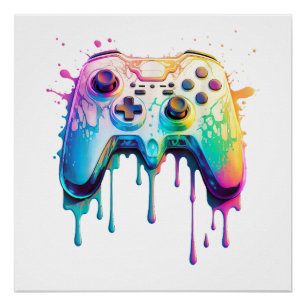 Gamer Graphic Video Game - Colorful Video Game Lov Poster