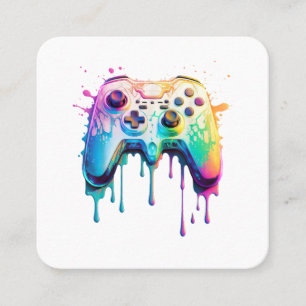 Gamer Graphic Video Game - Colorful Video Game Lov Square Business Card