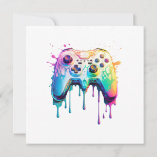 Gamer Graphic Video Game - Colorful Video Game Lov Thank You Card
