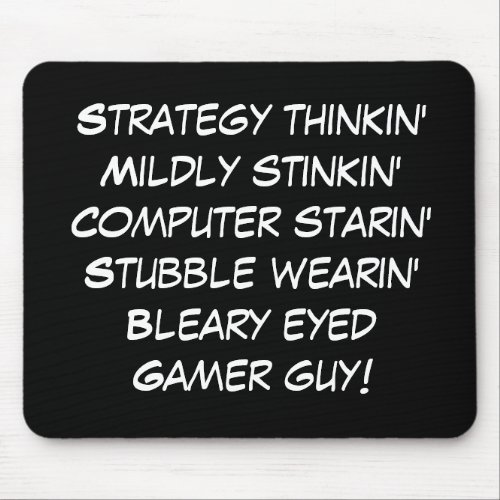 gamer guy rhyme mouse pad