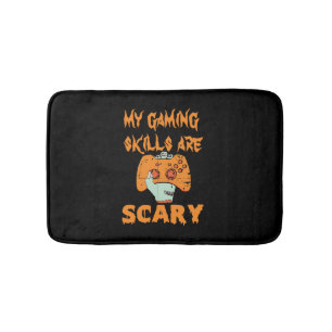 Gamer Halloween Gaming Skills are Scary funny Bath Mat