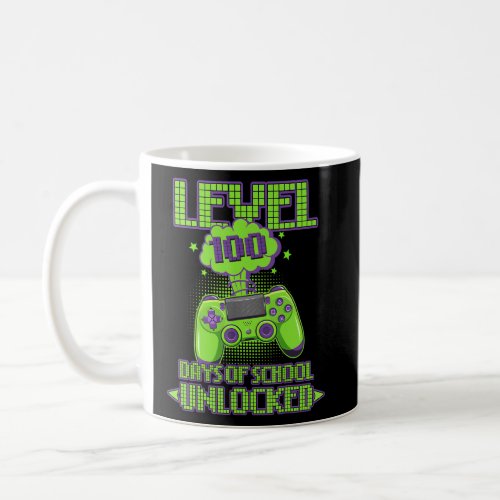 Gamer Happy 100th Day Of School  Kids Boy Girl  Coffee Mug