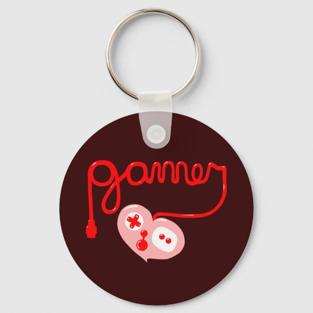 Gamer Heart Keychain (Front)