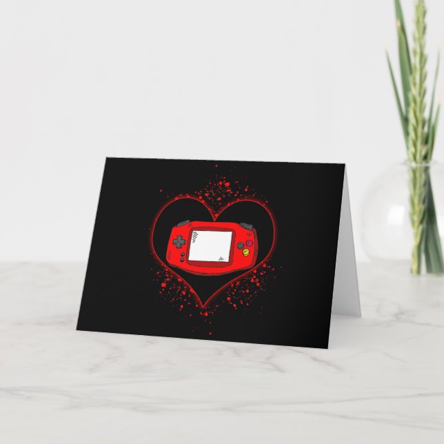 Gamer Heart Valentines Day Video Games Boys Kids Card (Front)