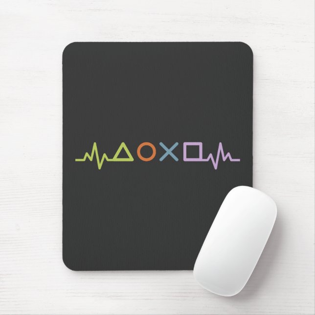 Gamer Heartbeat Controller Pulse Mouse Pad (With Mouse)
