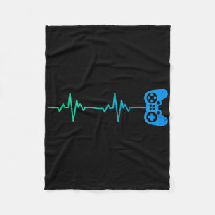 Gamer Heartbeat Cool Video Game Controller For Ner Fleece Blanket