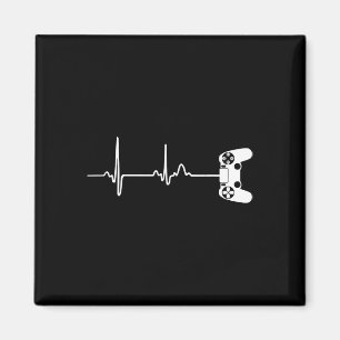 Gamer Heartbeat For Video Game Players Magnet