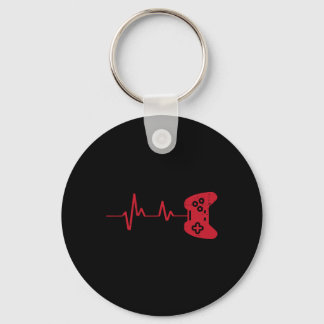 Gamer Heartbeat Game Controller Gaming Boys Kids M Keychain